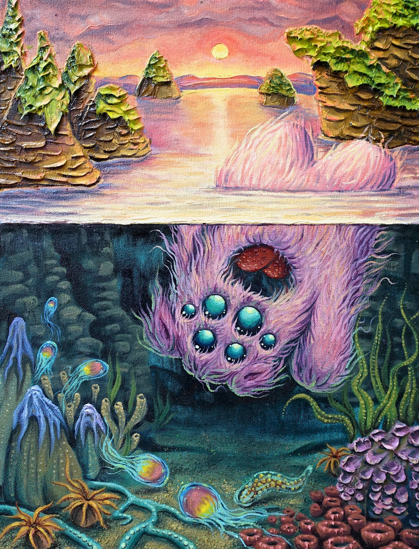 Swimming with Jellies 18" x 24" Print
